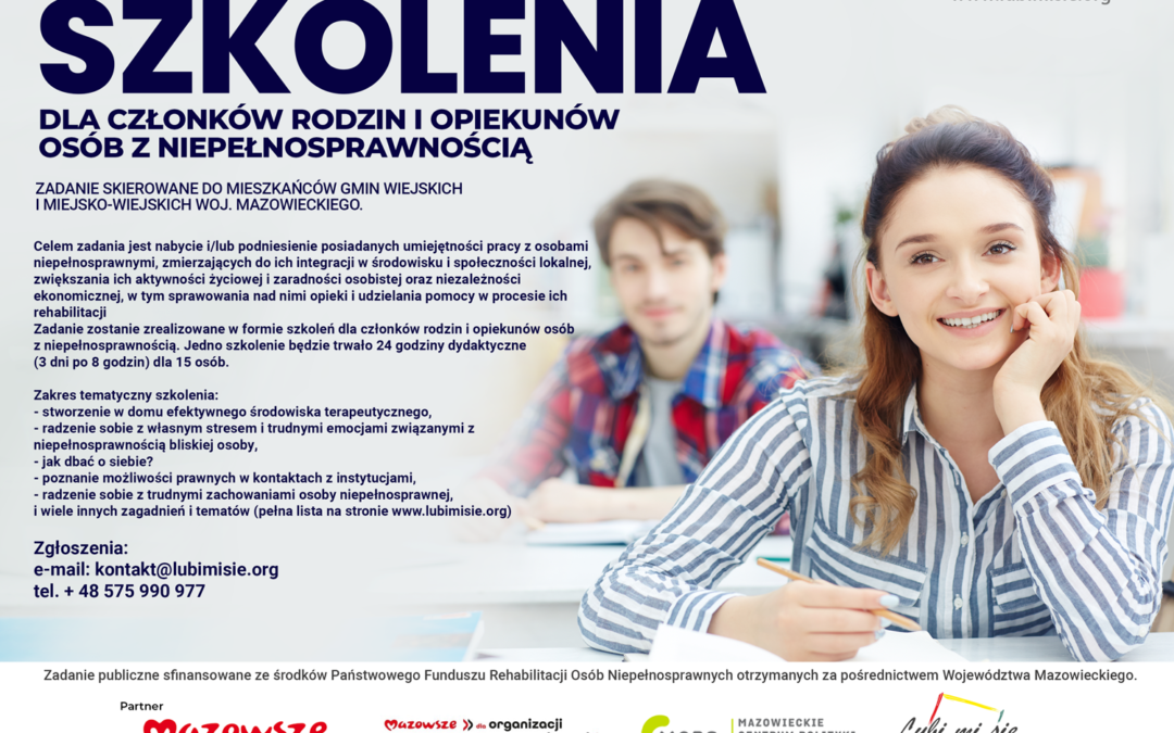 Szkolenia dla członków rodzin i opiekunów osób z niepełnosprawnościami